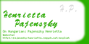 henrietta pajenszky business card